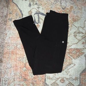 Figs Slim Fit Black Scrubs Small Tall